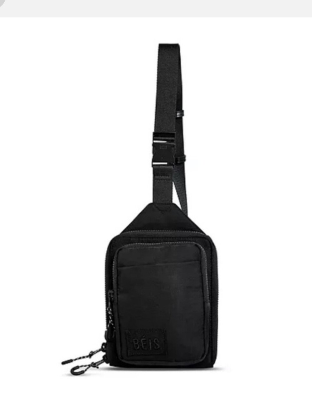 Béis Sport Sling Black – Travel Crossbody Bag with Water Bottle Pocket.